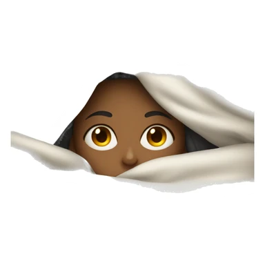 a girl under covers sticker