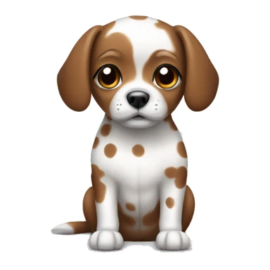 Small dog with dots brown colour and grey spots sticker
