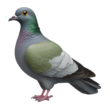 Pigeon-pigeon-pigeon khaki green flying sticker