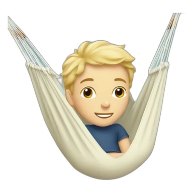 a white kid laying in hammock sticker