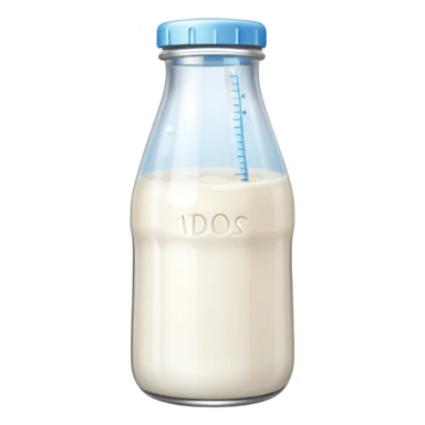 baby Milk bottle with measuring marks and milk drops sticker