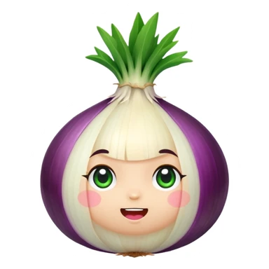 an onion chibi sticker