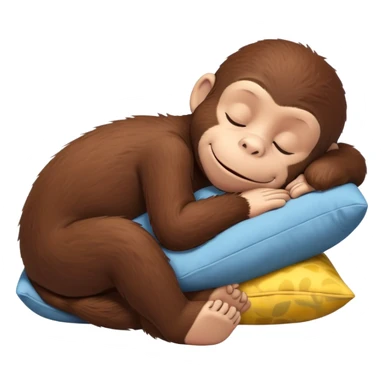 sleeping curious george sticker