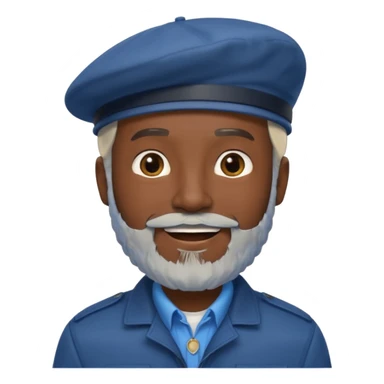 Man with Light Grey Beret – Beard, blue jacket, dark skin.







 sticker