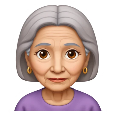 shy old hispanic woman sticker