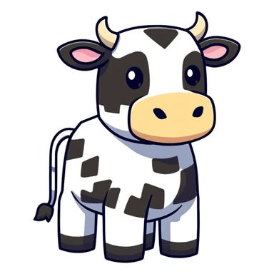 Minecraft cow sticker
