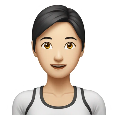 workout asian female sticker