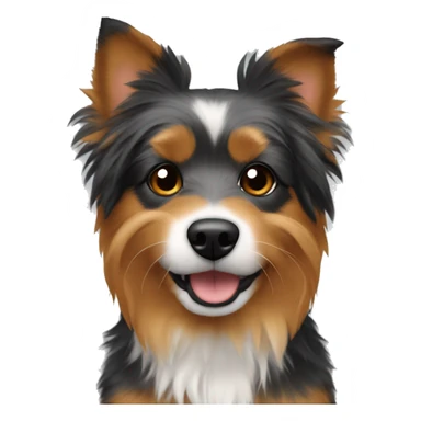 Create a yorkie / mini Aussie mix dog. Mostly orange fur sticker