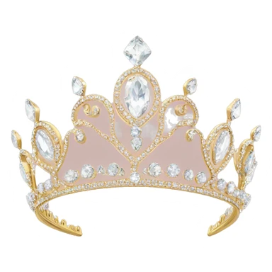 feminine diamond crystal tiara gold dainty sparkle  sticker
