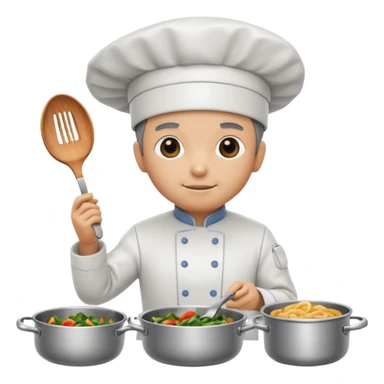 obot chef preparing a gourmet meal sticker