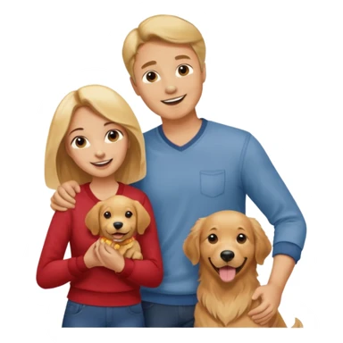 men and woman in doggy sticker