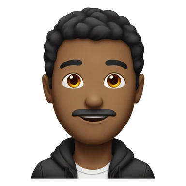 Man with a red nose and black short hair  sticker