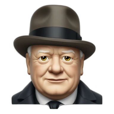 Winston churchill fait le v de la victoire  sticker