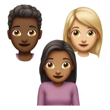 3 siblings 1 boy 2 girls  sticker