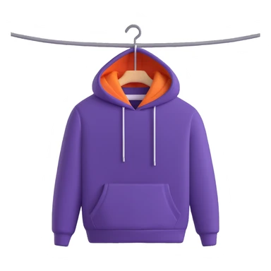 fashionable hoodie on a hanger sticker