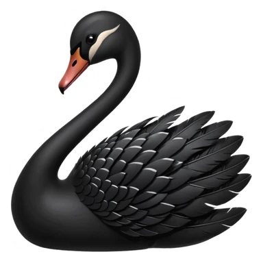 Shining black swan sticker