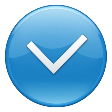 blue check mark inside a circle sticker