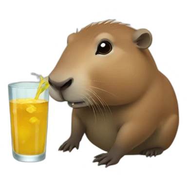 capybara drinking chimarrão sticker