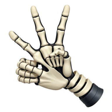 Skeleton hand thumbs up sticker