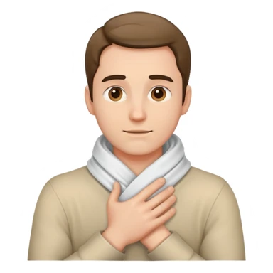 guy wrapping his hands around his neck sticker