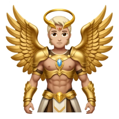 Arcangel san miguel, pisando un demonio sticker