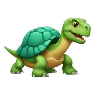 Tortue sur un dinosaure sticker