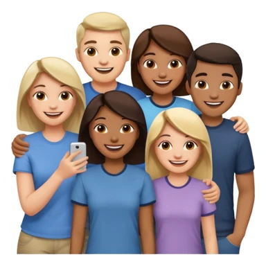 Cast members from tv show friends  sticker