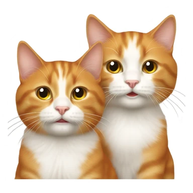 Two ginger cats one light with white fur and one deep ginger and abit smaller sticker
