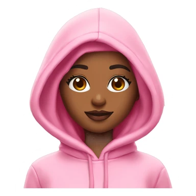 Pink palm puff hoodie on Sephora girl sticker