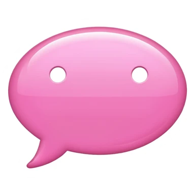 Pink texting bubble no face on it
 sticker