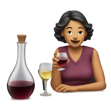 Mom Drinking wine directly out of decanter sticker