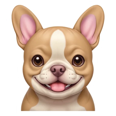 lilac french bulldog smiling sticker