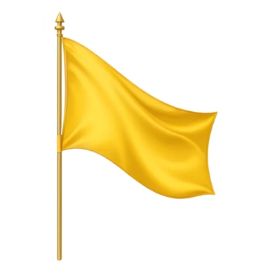 Make a yellow colour triangular flag emoji spreading upward sticker