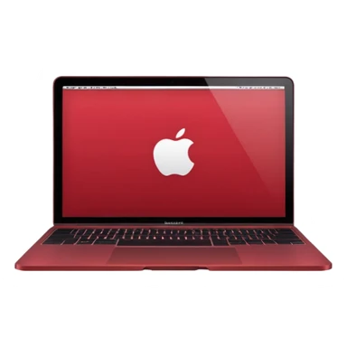 dark red coloured macbook sticker