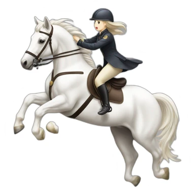 white-hourse-with-jumping-compelition-rider—japanese-girl sticker