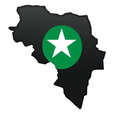 Black map of Algeria  sticker
