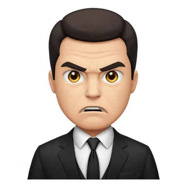 very angry male boss in suit sticker