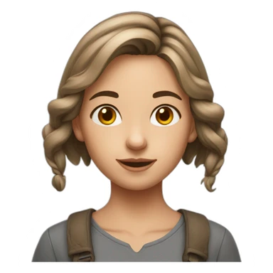 jeune fille avec des oreilles de rat sticker