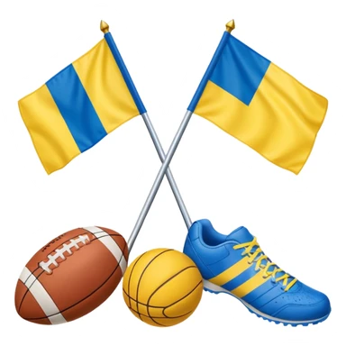 usa and ukraine flags together, sport equipment under sticker