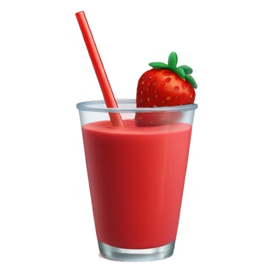 red smoothie with a strawberry on the top sticker