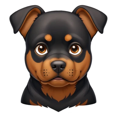 Rottweiler dog with pointy ears  sticker