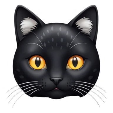 Black cat with white dots  sticker