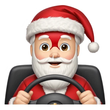 Santa in lifted Chevy  sticker