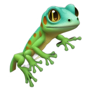 Gecko qui photographie sticker