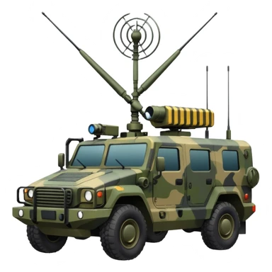 vehicle with electronic warfare equipment sticker