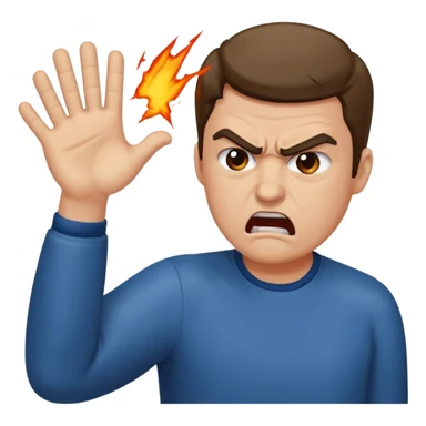 Person slapping a man sticker