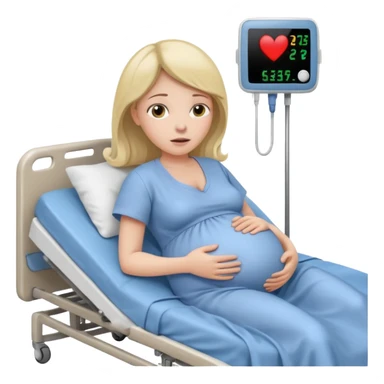 Pregnant woman giving birth sticker