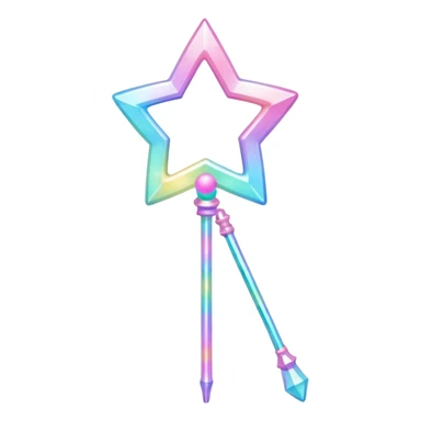 Kawaii decora cutecore starlight staff sticker