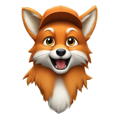 Jeune Furry renard / mignon / allongé / musclé / casquette yankees  sticker