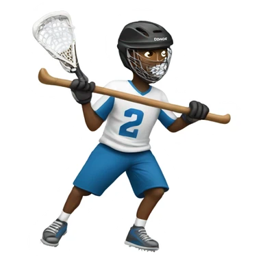 Man playing lacrosse sticker